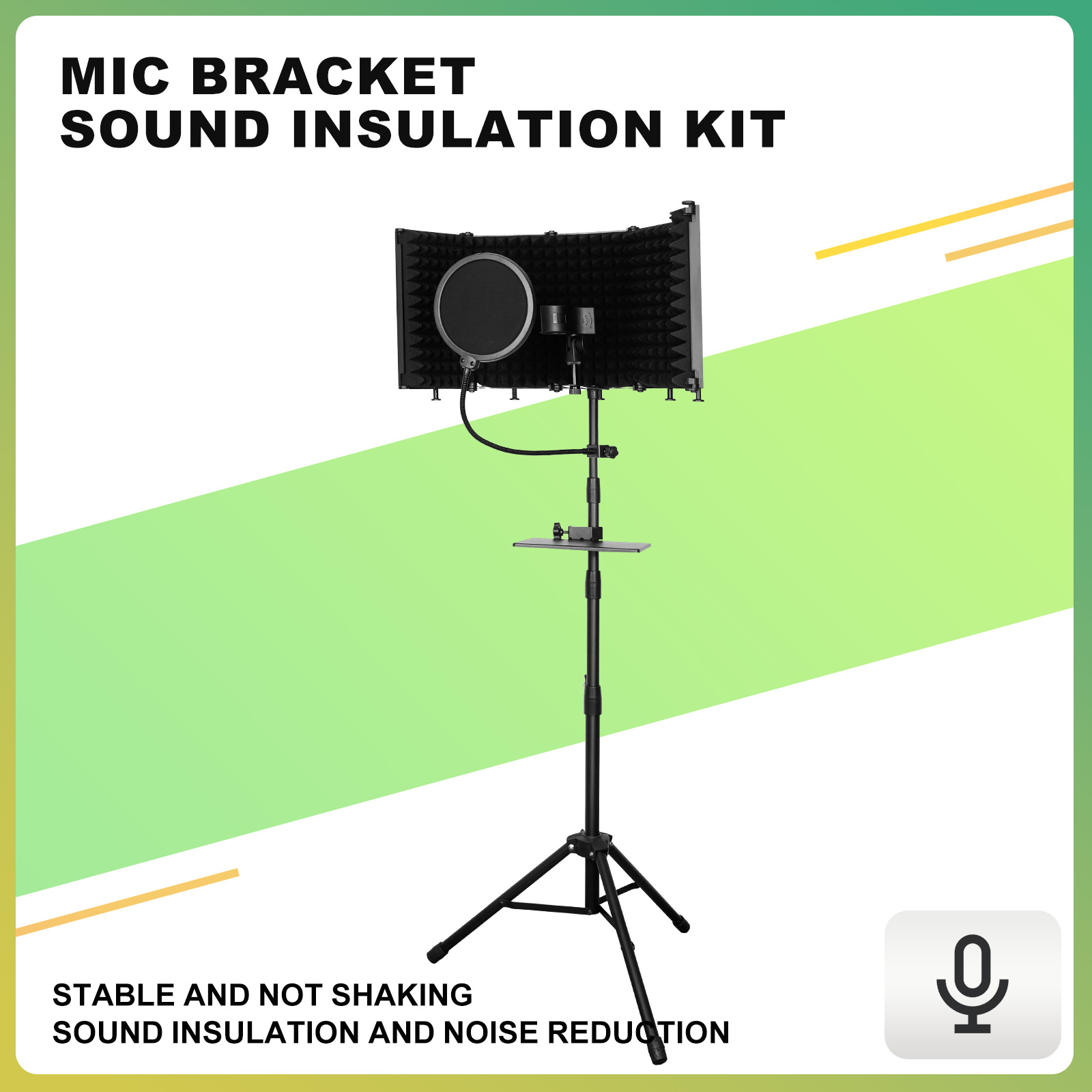 Recording Pop Filter - Cabina de Aislamiento para Micrófono de