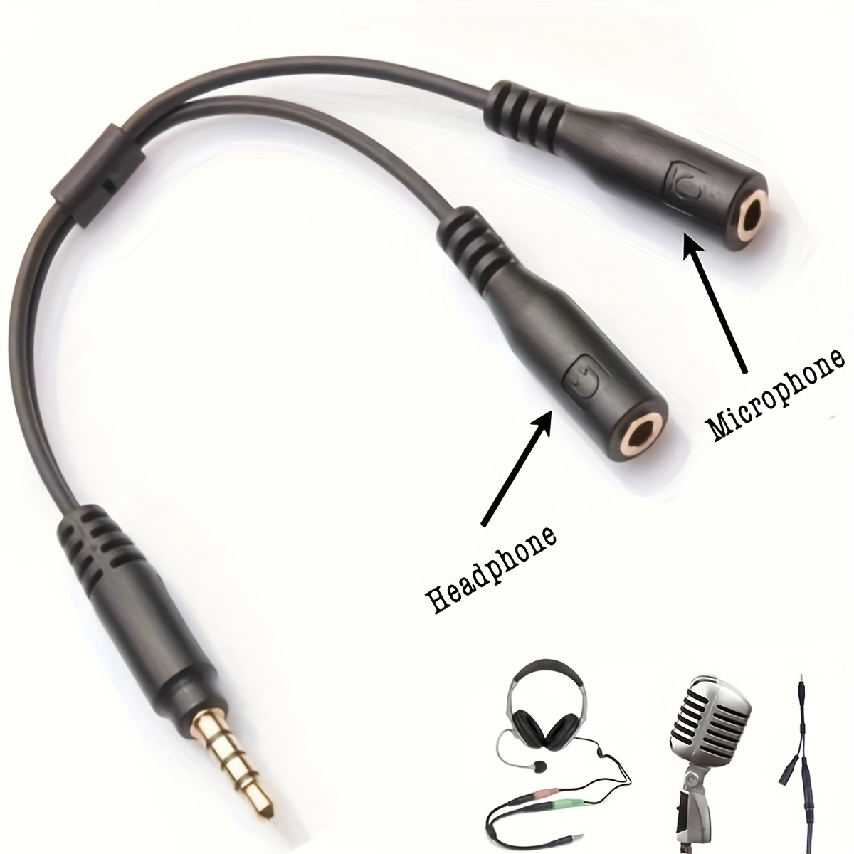 Audio Music Play - Adaptador de cable divisor TRRS Y