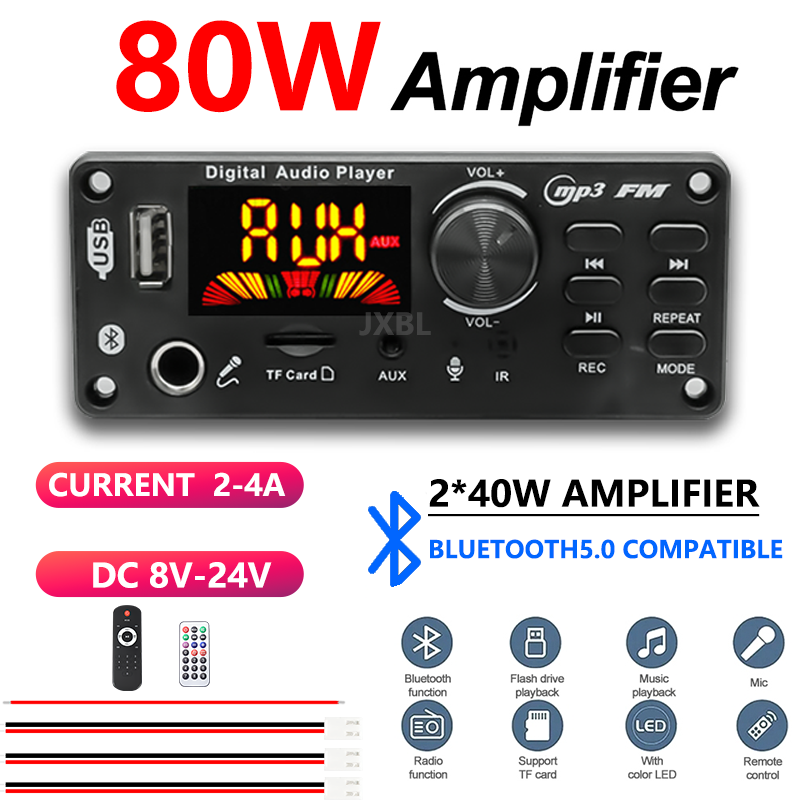 Audio Music Play - Placa Decodificadora MP3 Bluetooth 5.0 de
