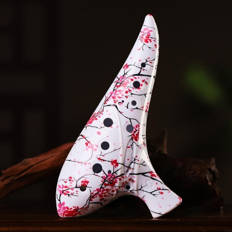 Ocarina Ceramic - Ocarina cerámica profesional 12 agujeros, amplio