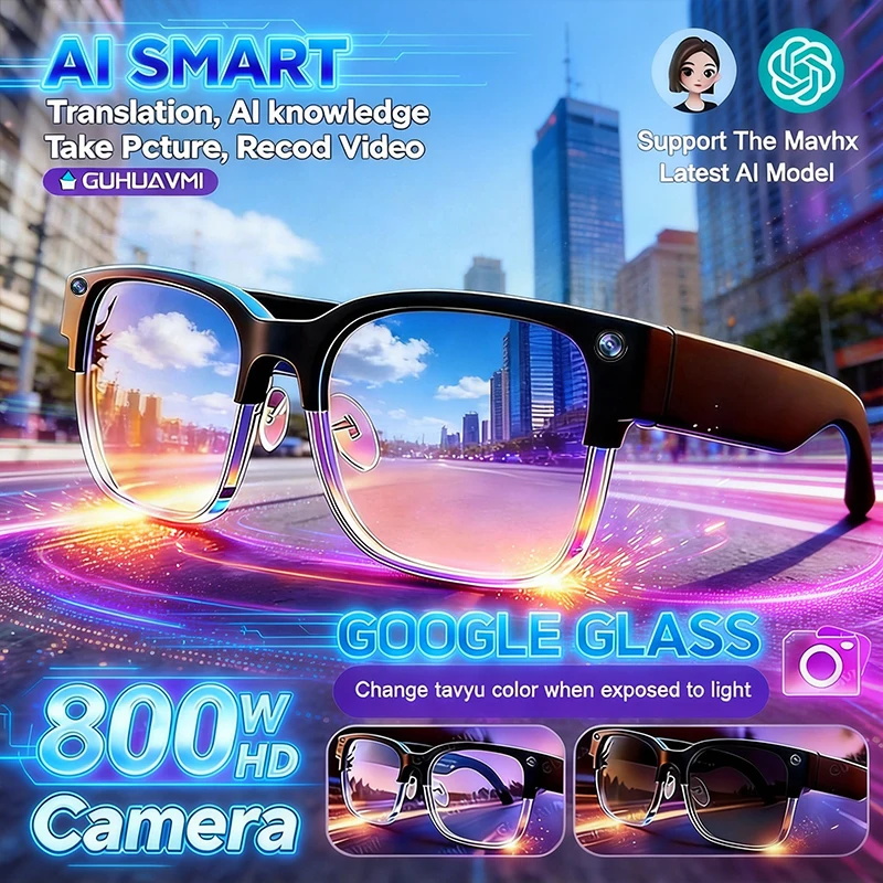 Audio Music Recording - Gafas Inteligentes con Cámara de 800W