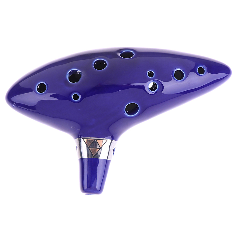 Ocarina Ceramic - Ocarina Azul de 12 Orificios, Flauta