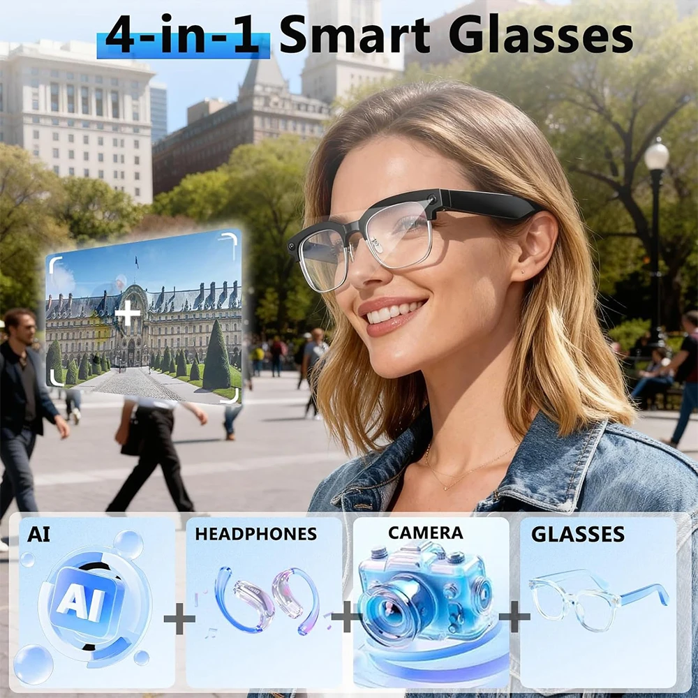 Gafas Inteligentes 4K con IA,  - Audio Music Recording reseña y precio