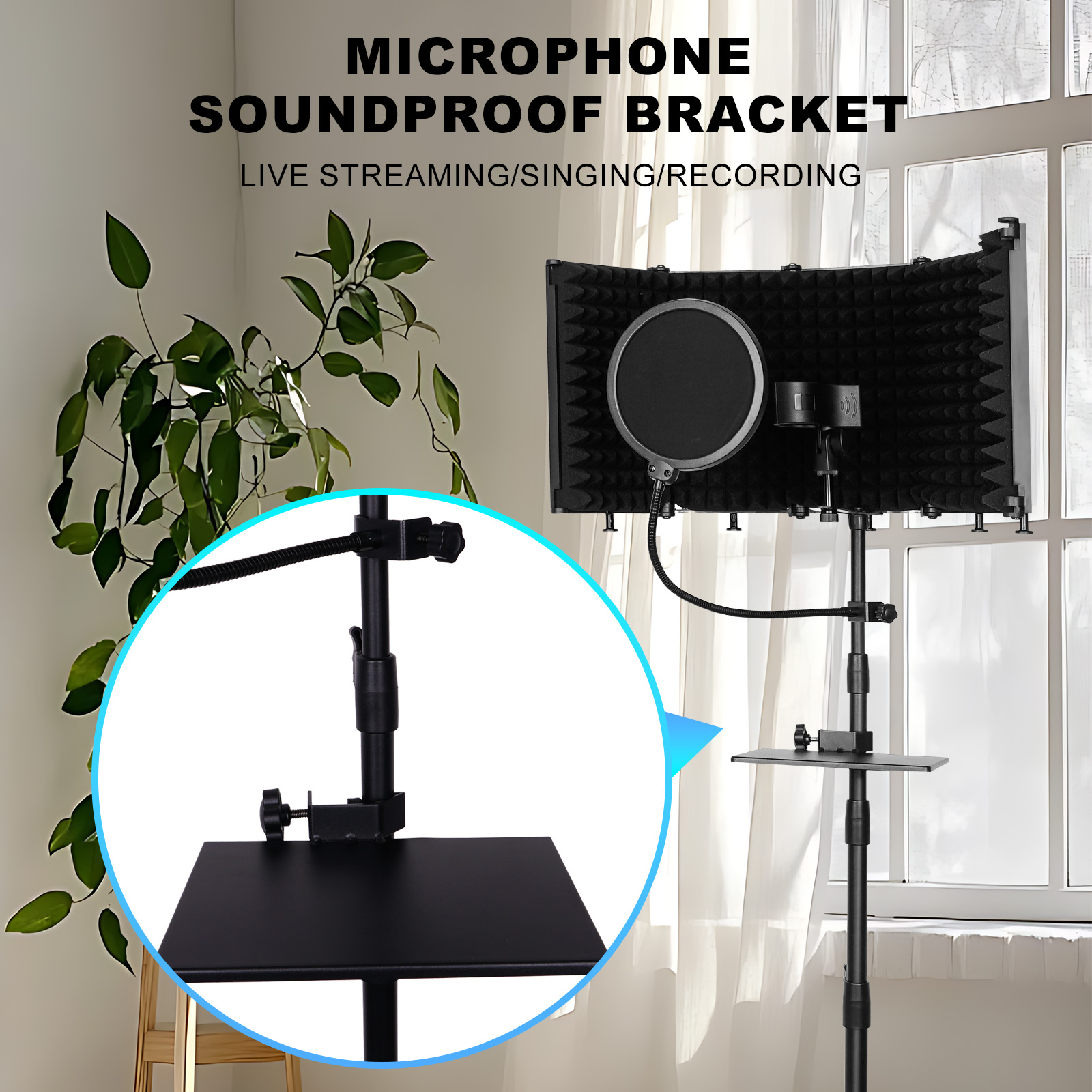 Cabina de Aislamiento para Mic - Recording Pop Filter reseña y precio