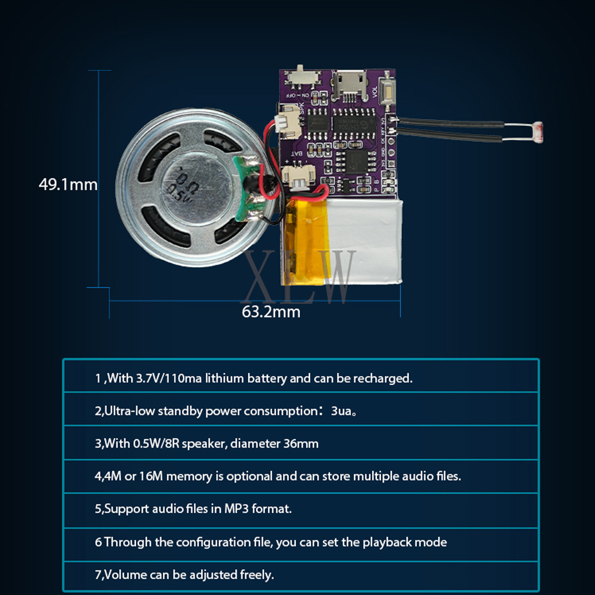 Módulo de sonido de música MP3 - Audio Music Play reseña y precio