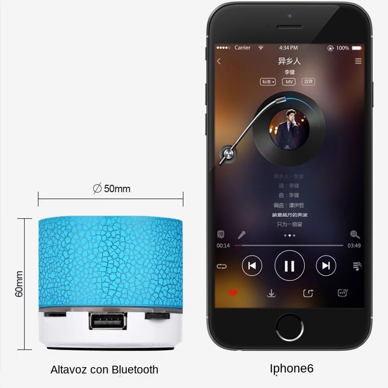 Mini altavoz portátil para ext - Audio Music Play reseña y precio