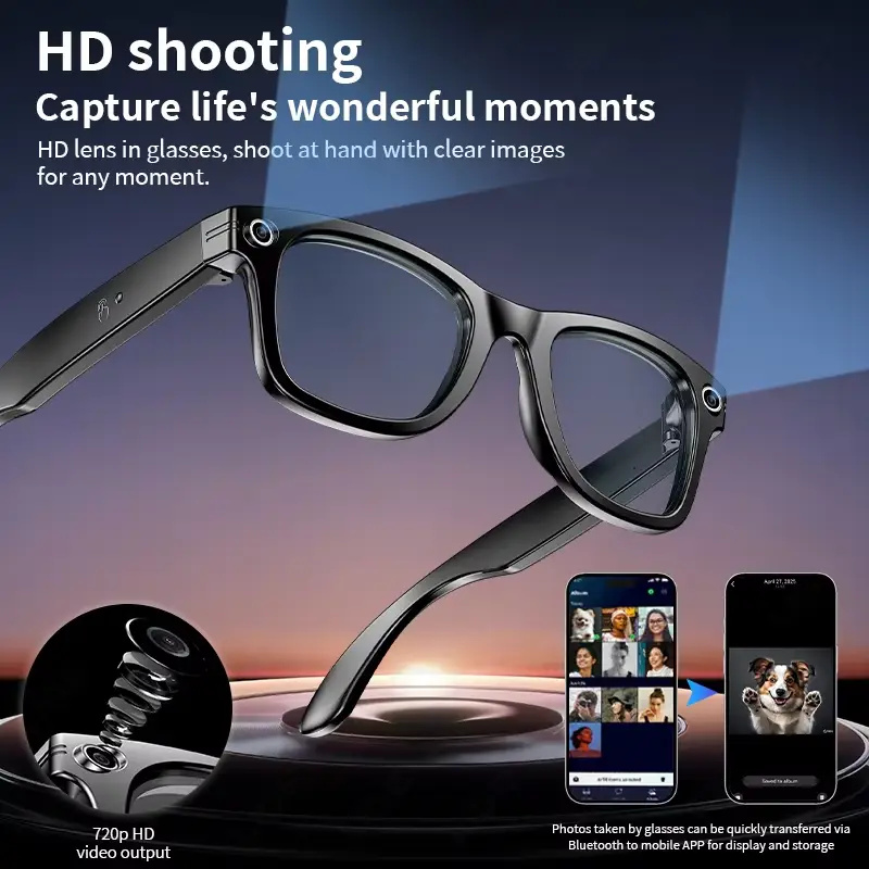 Gafas Inteligentes con IA, Cám - Audio Music Recording reseña y precio