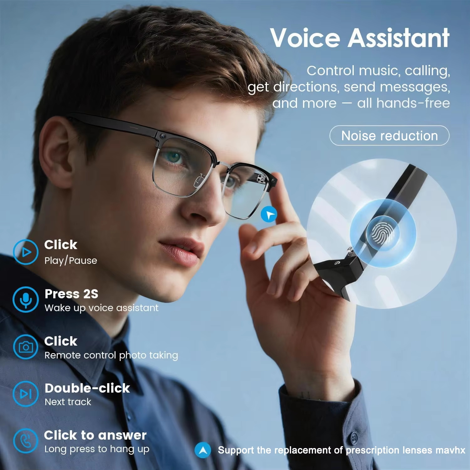 Gafas Inteligentes con Cámara  - Audio Music Recording reseña y precio